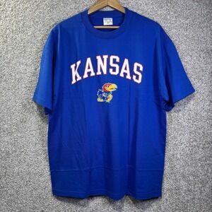 Vintage Kansas Jayhawks Shirt Mens XL Blue NCAA Basketball The Cotton Exchange